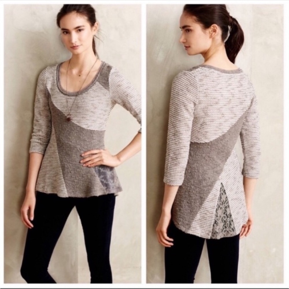 ANTHROPOLOGIE Angel of the North leta pullover knit sweater size small